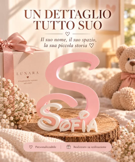 Scritta personalizzata sofia ambientata ambientata nella cameretta